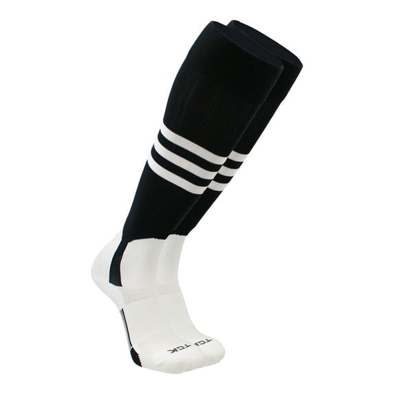 Baseball Stirrup Socks Pattern B (Black/White, Medium) - Black/White,Medium
