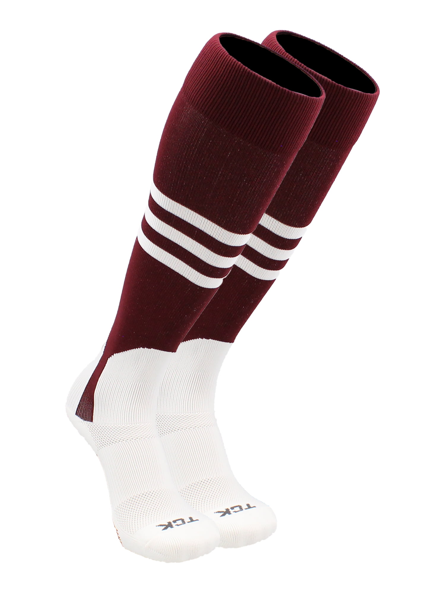 Baseball Stirrup Socks Pattern B (Maroon/White, Small) Maroon/White