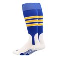 thumbnail image 1 of TCK Baseball Stirrup Socks with Stripes - Royal/White/Gold, Small, 1 of 2