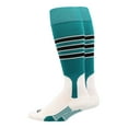 thumbnail image 1 of TCK Baseball Stirrup Socks with Stripes - Teal/White/Black, Large, 1 of 2