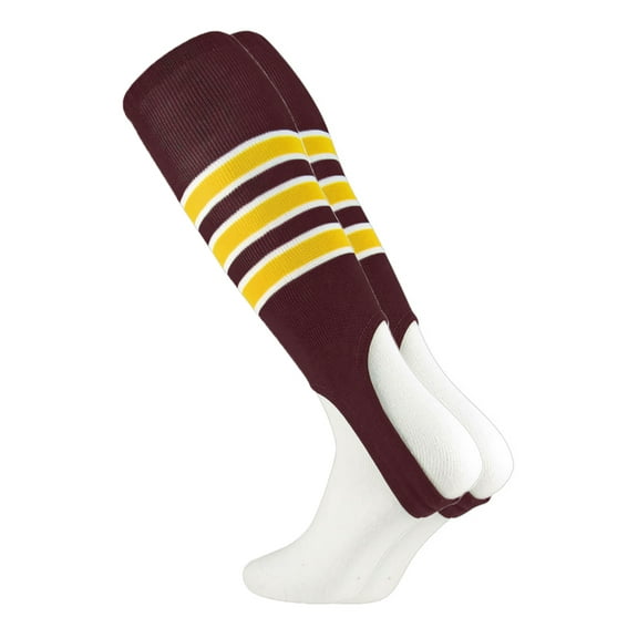 Baseball Stirrups Pattern D (Maroon/Gold/White, Medium)
