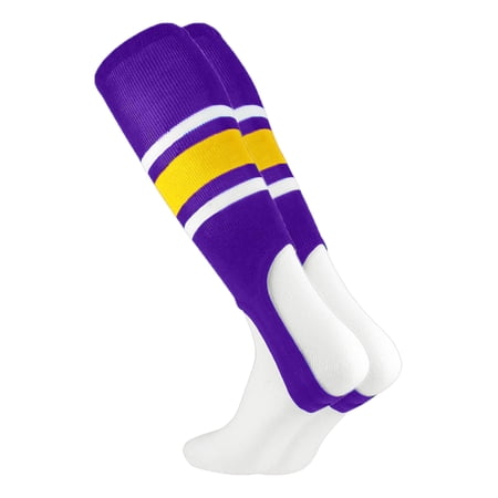 Baseball Stirrups Pattern E (Purple/Gold/White, Large)