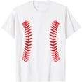 thumbnail image 1 of Baseball Stitches T-Shirt Ball Double Stitches Softball T-Shirt, 1 of 2