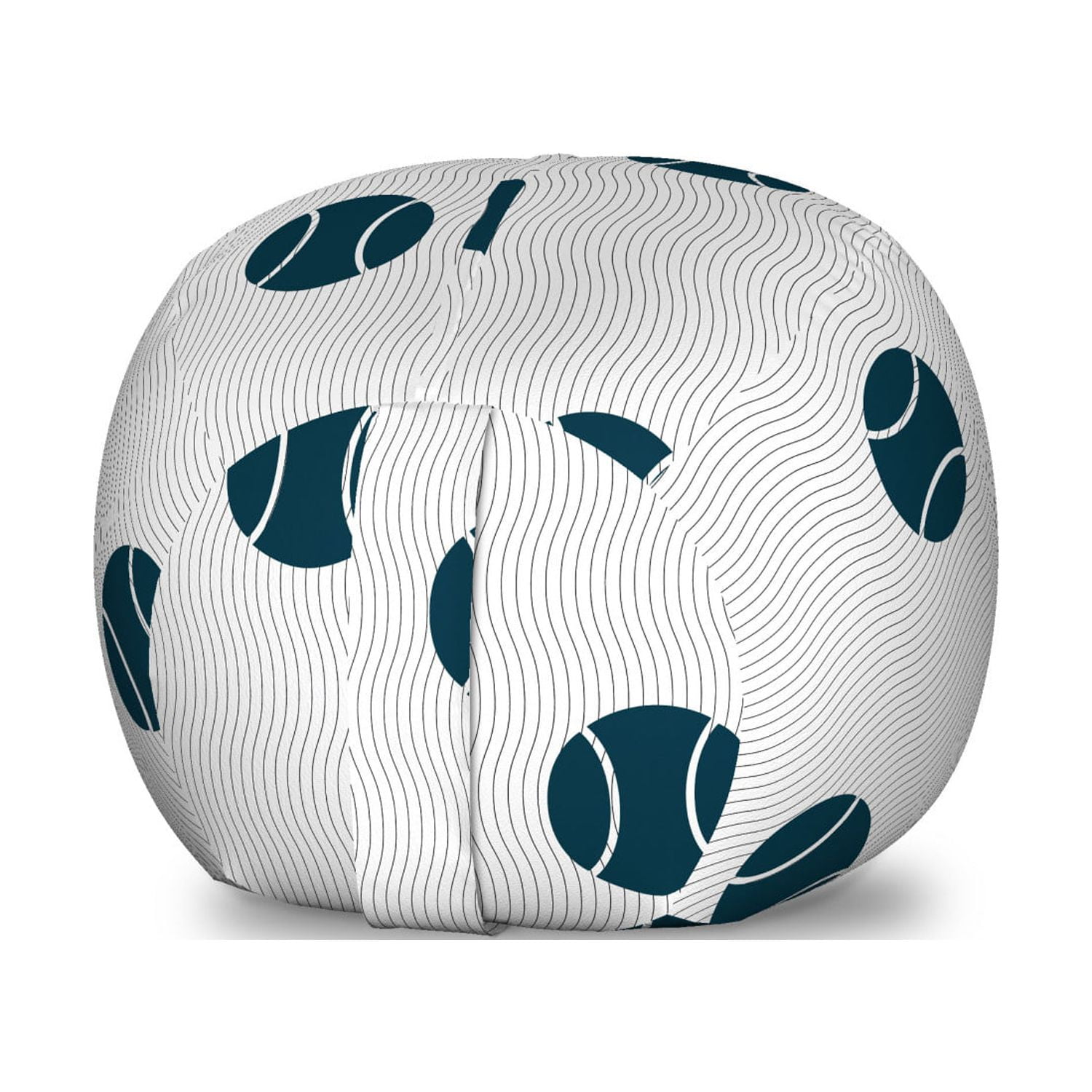 Baseball Storage Toy Bag Chair, Geometric Wavy Lines in Vertical