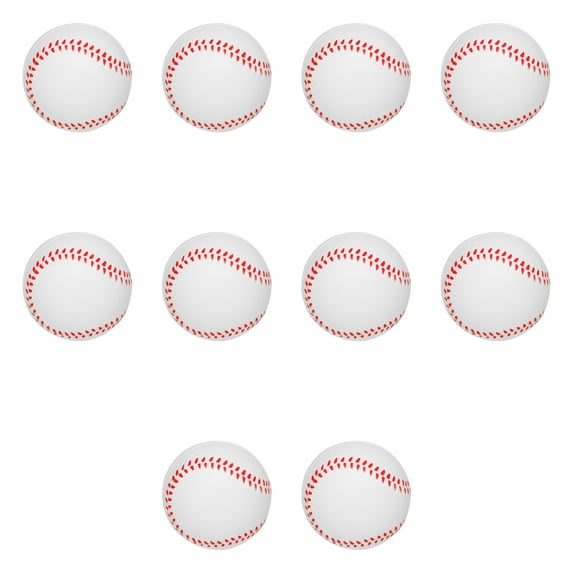 Baseball Stress Balls Set of 10, Bulk Pack - Anxiety Stress Relief, Perfect for Your Desk, Office or Home - White