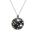 thumbnail image 1 of Baseball Stunning Glass Design Circular Pendant Necklace - Unique Jewelry Gift for Her, 1 of 5