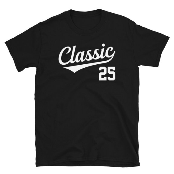 Baseball Style Birthday Age 25 Short Sleeve T-Shirt