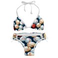thumbnail image 1 of Baseball Stylish Bikini Set with Detachable Sponge and Adjustable Strap, Two-Pack Swim Suits for Beach and Pool Parties, 1 of 1