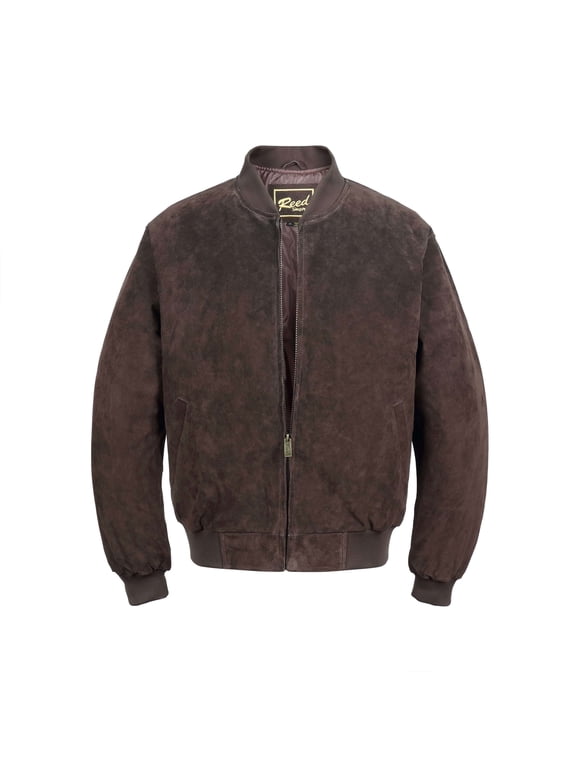 Baseball Suede Coat Jacket By Reed Est. 1950 (Imported) (Xlt, Brown)