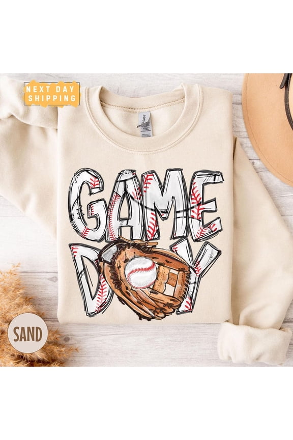 Baseball Sweatshirt, Cozy Baseball Game Day Crewneck, Cute Sports Mom Sweater, Trendy Gameday Sweatshirt, Baseball Lover for Her All Size S-5Xl