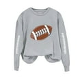thumbnail image 1 of Baseball Sweatshirts Womens Teen Girls Crewneck Loose Long Sleeve Pullover Tops Lightweight Casual Fall Clothes (S, Gray), 1 of 4