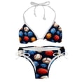 thumbnail image 1 of Baseball Swim Suit Women Bikini Set Detachable Sponge Adjustable Strap Two-Pack Swim Wear, 1 of 6