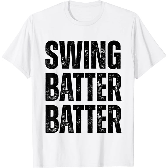 Baseball Swing Batter Batter Summer Fun Active Life T-Shirt