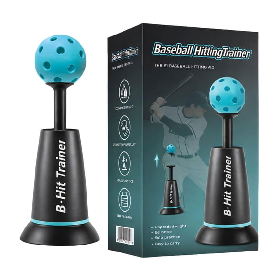 Baseball Swing Trainer with Auto Feed, Portable Batting Practice Set for Youth and Adults