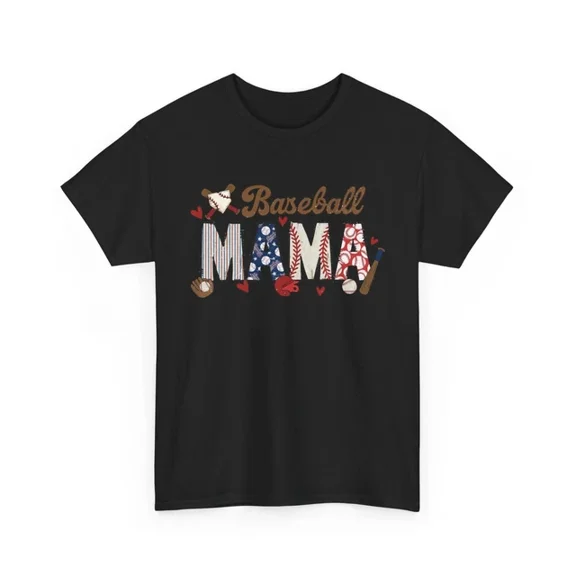 Baseball T-Shirt S-5XL, Baseball Fan Tee, Baseball Mama Retro Tee