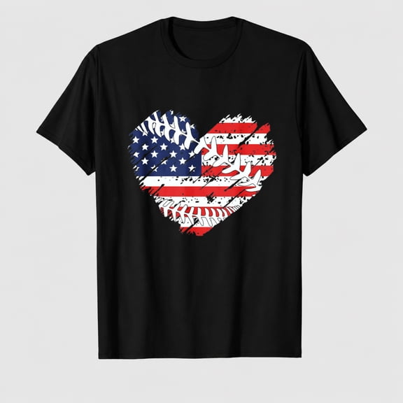 Baseball T Shirts for Women Baseball Mom Shirt Tee Funny Baseball Heart Graphic Casual Baseball Lover Gifts