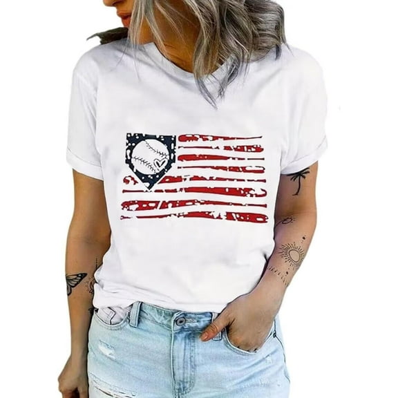 Baseball T Shirts for Women Baseball Mom Tshirt Softball Graphic Tee Tops Game Day Gifts Casual Short Sleeve Tops