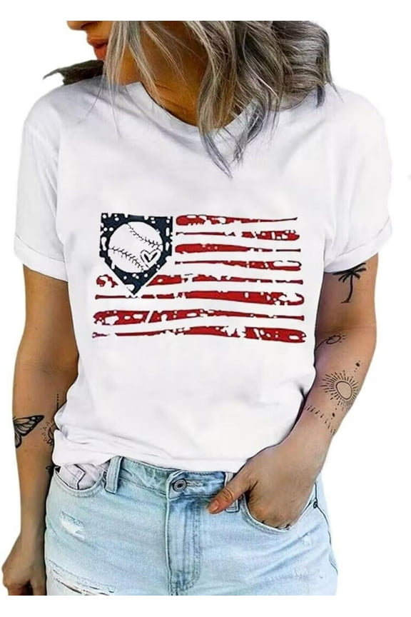 Baseball T Shirts for Women Baseball Mom Tshirt Softball Graphic Tee Tops Game Day Gifts Casual Short Sleeve Tops
