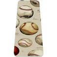 Baseball TPE Workout Mat for Yoga & Exercise OdorFree Extra Large