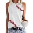 thumbnail image 1 of Baseball Tank Tops Women Funny Baseball Graphic Shirt Tee Tops Casual Summer Sleeveless Tank Tops Muscle Workout Tops, 1 of 6
