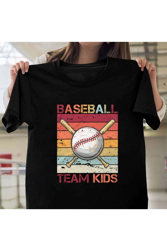 Baseball Teams Kids Funny Youth League Sports Graphic Design Unisex T-Shirt, up to size 5XL