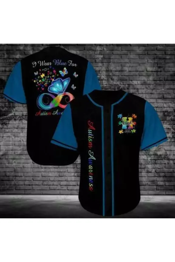 Baseball Tee Autism 3D Baseball Jersey Shirt US Christmas Gift Halloween - Hot Sale 2026