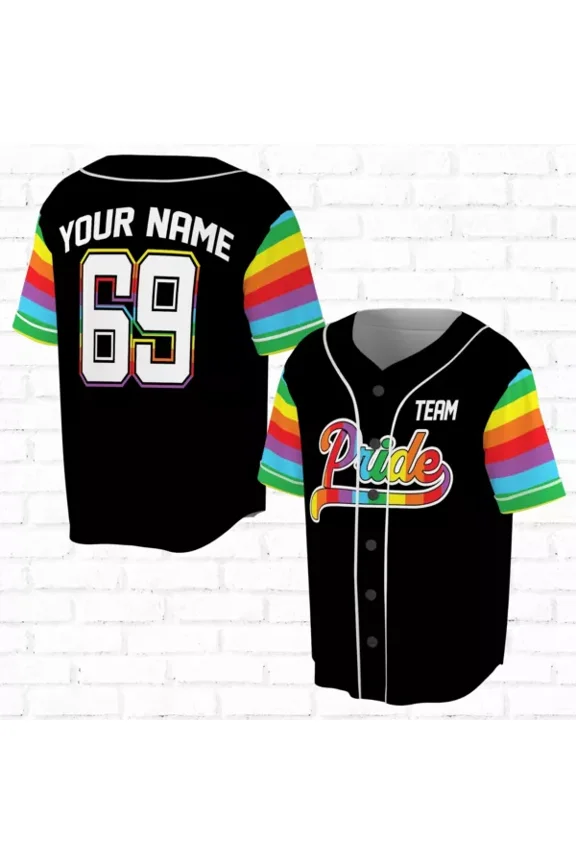 Baseball Tee LGBT Pride Personalized Name and Number 3D Baseball Jersey - Hot Sale 2026