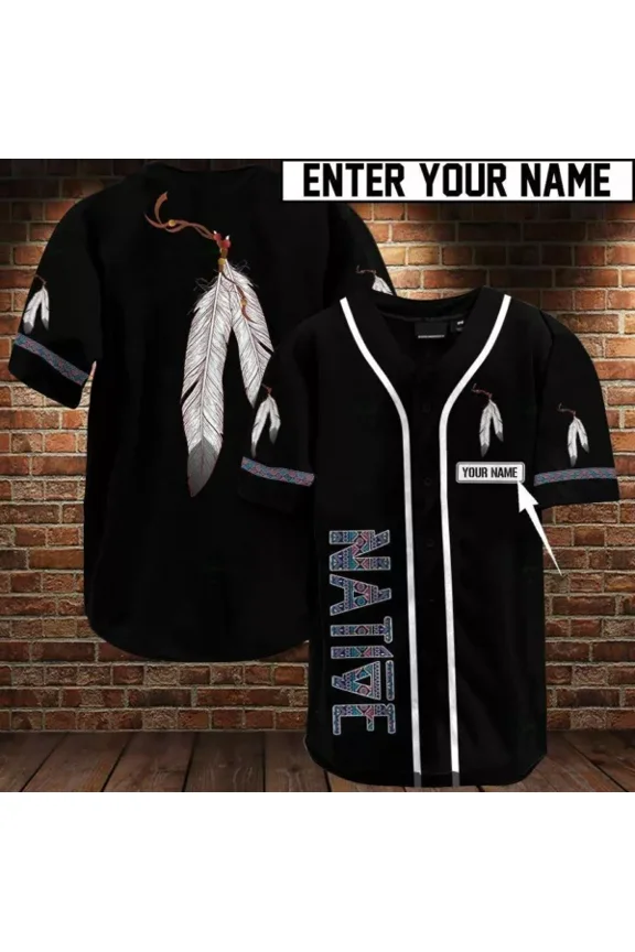 Baseball Tee Native American Personalized Name Baseball Jersey 376 Shirt 3d - Hot Sale 202