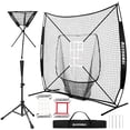 thumbnail image 1 of Baseball Tee Set, Baseball Traning Set with 7*7' Backstop Net and Baseball Batting Tee, Baseball Practice Set with Ball Caddy and Storage Bag, Bonus Strike Zone, Portable and Foldable, 1 of 9