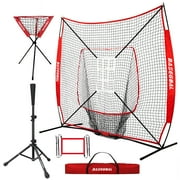 Great hoie Produts 7'×7' Baseball Softball Pratie Net Batting Traning ages W/Strike Zone