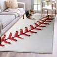 thumbnail image 1 of Baseball Texture Area Rugs 3x5 ft Usa Sport Washable Rug Non Slip Indoor Carpet Absorbent Floor Mat for Living Room Bedroom Dining Room, 1 of 9
