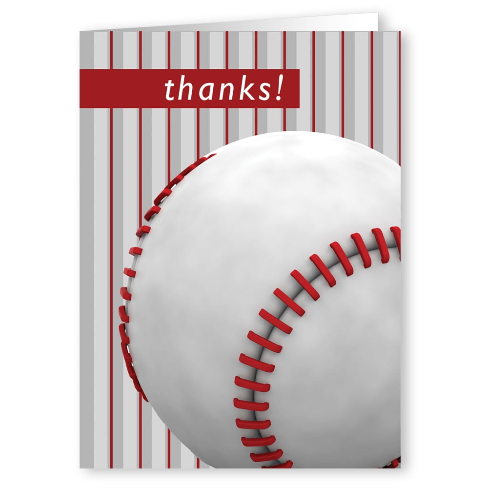 baseball-thank-you-note-card-10-cards-envelopes-walmart-com