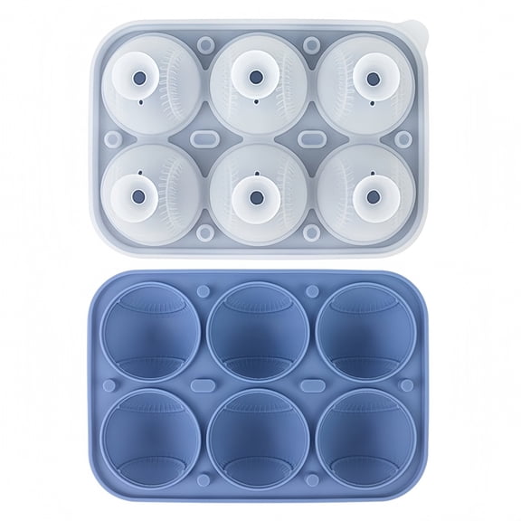 for Everyday Rooms Baseball Theme Silicone Ice Tray Easy Demould Household Novelty Ice Cubes for Refreshing Drinks