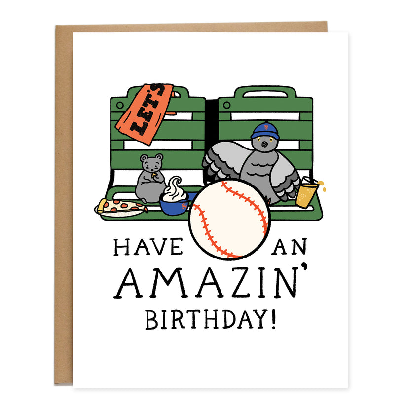 Baseball Themed Birthday Card Have An Amazin Birthday Fun Baseball Themed Birthday Card Have An Amazin Birthday Fun