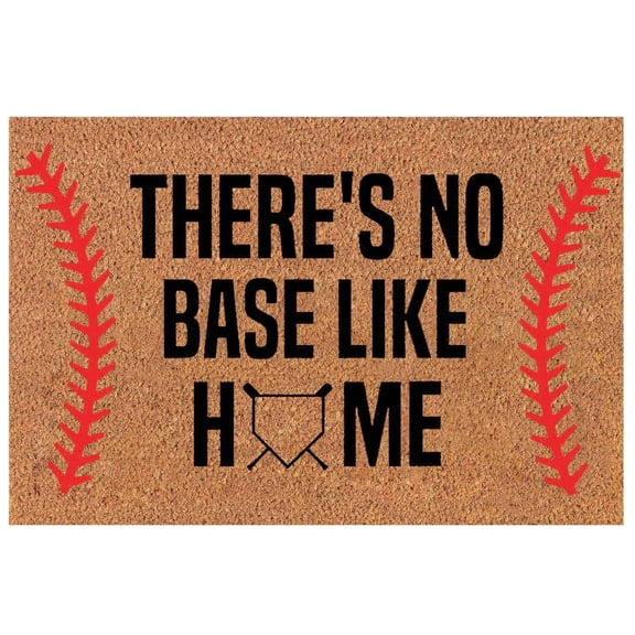 Baseball Themed Doormat,15.75×23.62 inch Funny Coir Welcome Mat, Non-Slip Durable Front Door Mat, Sports Decorative Entryway Rug, Indoor Outdoor Carpet for Home Porch Decor