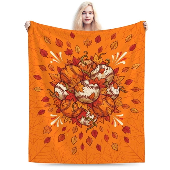 Baseball Throw Blanket, Super Soft Cozy Warm Blanket for Couch, Sofa, Bed, All Season Home Decor Gift for Sports Lovers 50"x40"