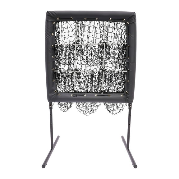 Baseball Throwing Net, Adjustable Height, High-Quality Polyester Mesh, Iron Frame, T-Shape Base for Stability, 360 Swivel Casters for Easy Mobility