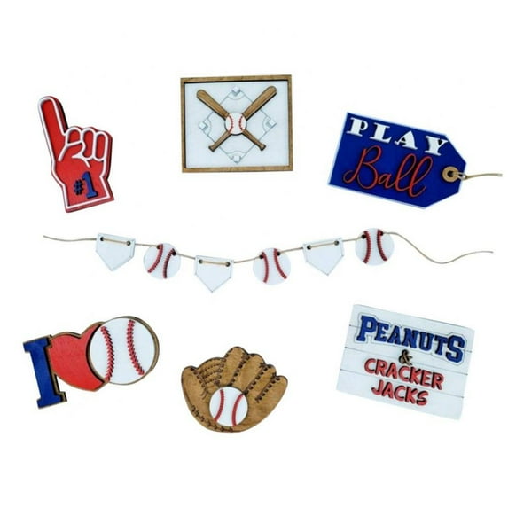Baseball Tiered Tray Set Football Party Perfect Addition to Room Plaques Signs Clearance