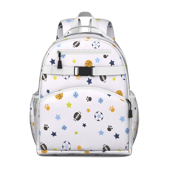 Baseball Toddler Backpack Spacious Adjustable Shoulder Straps Chest Buckle Durable Backpack For Student