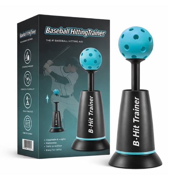 Baseball Training Tee Popper Pop Up Hitting Tee for Perfect Swings, Self Pitching Baseball Trainer, Automatic Solo Batting Practice Equipment for Youth & Adults, Battery-Free