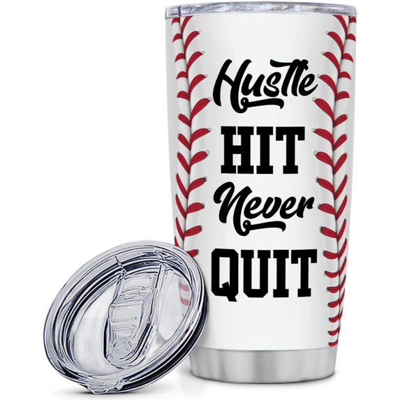 Baseball Tumbler 20oz Stainless Steel Insulated With Lid Baseball Gifts for Men Women Baseball Baseball America Flag Coffee Travel Mug Cup Gifts for Baseball Players Fan Coach