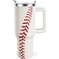 thumbnail image 1 of Baseball Tumbler with Handle 40oz Baseball Gifts for Men Women Gift for Baseball Coach Lovers Fan Baseball Mom Tumblers Stainless Steel Cup, 1 of 6