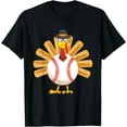 thumbnail image 1 of Baseball Turkey Thanksgiving Shirt for Boys Toddlers Kid Mom T-Shirt, 1 of 4