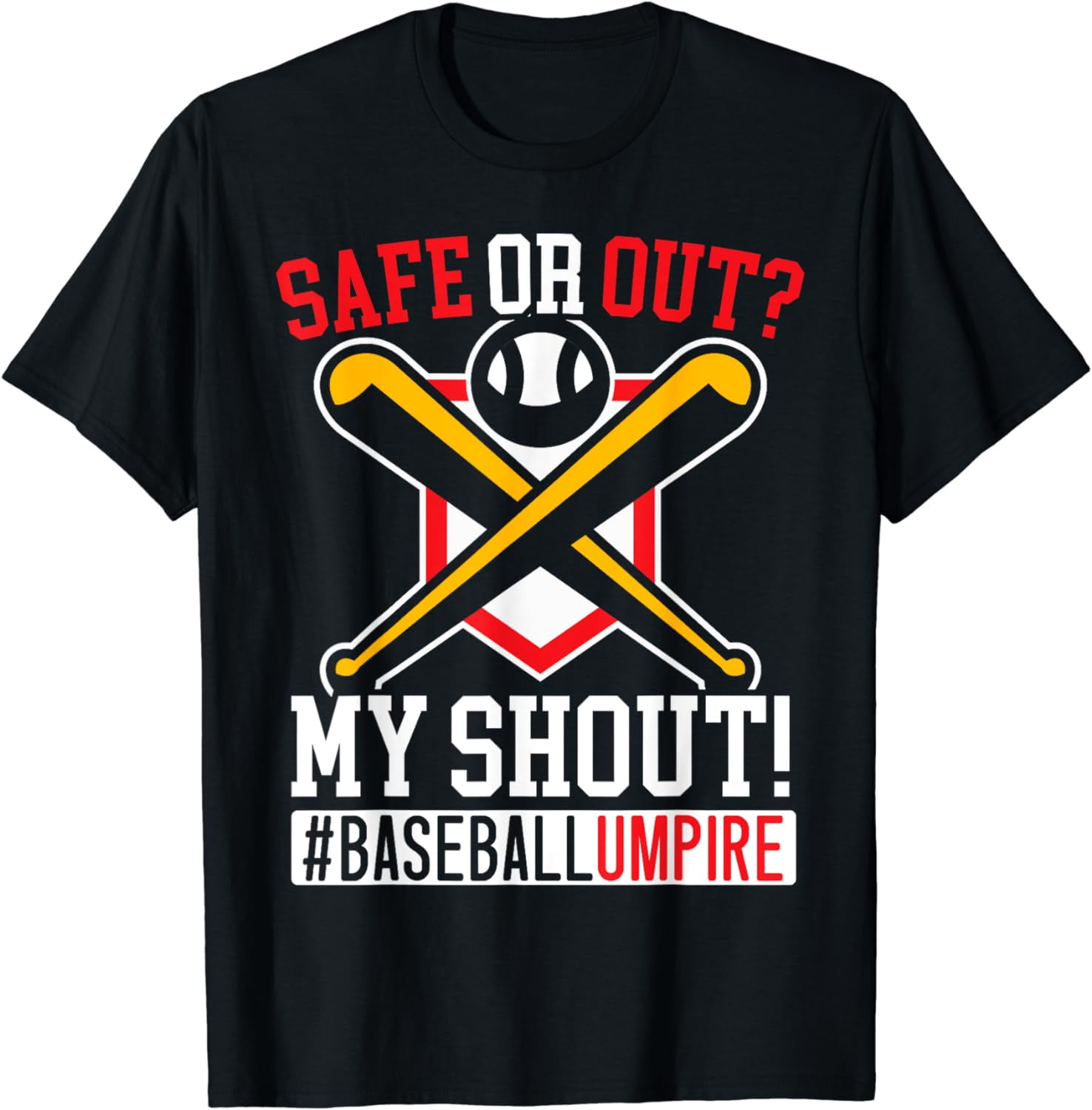 Baseball Umpire Referee Game Official Outfield T-Shirt - Walmart.com