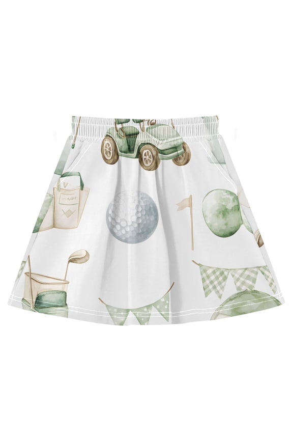 Baseball Uniform Baseball Equipment Cotton Skirt Built-in Liner Elastic A-Line Flared Skirt with Pockets