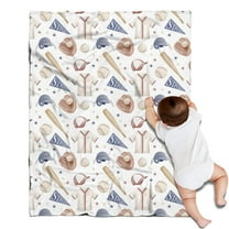 Baseball Uniform Pattern Blanket,Comfortable Soft Flannel Throw Blanket,All Season,Warm Lightweight Blankets for Sofa Bed Couch Living Room Chair,30"x40"