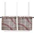 thumbnail image 1 of Baseball Valances for Windows,American Sports Kitchen Curtains,Bathroom Curtains Window Rod Pocket Short Curtains,Kitchen Window Curtains Over Sink,2PCS Small Window Curtains,Valances for Kitchen, 1 of 5