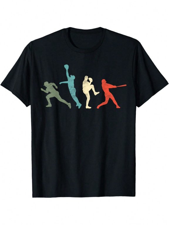 Baseball Vintage | Retro Catcher Pitcher Batter Tee T-Shirt for Kids, Soft Fabric, Breathable, Comfortable Short Sleeve Tee for Kids