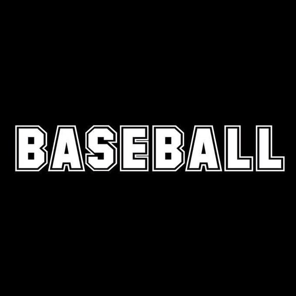 Baseball Vinyl Graphic - Small - White