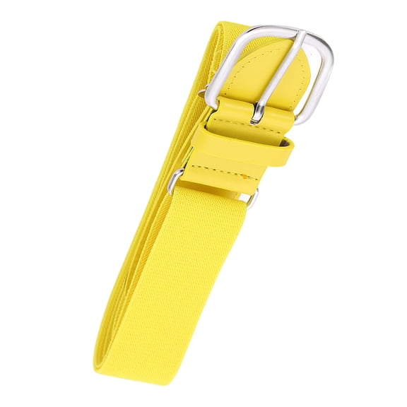 Baseball Waist Belt, Faux Leather Softball Belt Adjustable Elastic Waistband Strap with Metal Buckle for Teens Boys